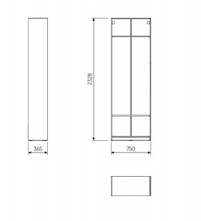 2.06.07.240.1 МАКС стеллаж 75х36х233 белый в Кудымкаре - kudymkar.mebel24.online | фото 2