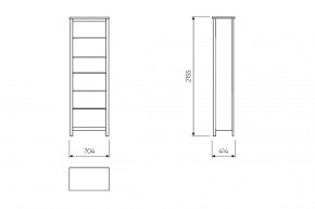 2.08.07.110.6 САГА стеллаж 70 темно-бирюзовый RU в Кудымкаре - kudymkar.mebel24.online | фото