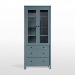 2.08.07.130.6 САГА шкаф с витриной 90 темно-бирюзовый RU в Кудымкаре - kudymkar.mebel24.online | фото 2