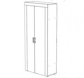 Ангара Шкаф 2-х створчатый (Графит/дуб юкон) в Кудымкаре - kudymkar.mebel24.online | фото