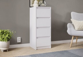 АЙДЕН КМ06-400 Комод 4 ящика (белый) в Кудымкаре - kudymkar.mebel24.online | фото