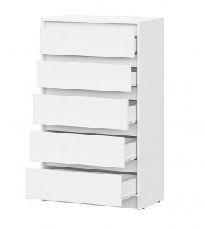 АЙДЕН КМ06-700 Комод 5 ящиков (белый) в Кудымкаре - kudymkar.mebel24.online | фото 2