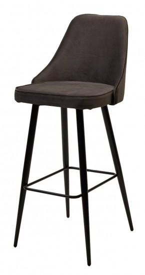 Барный стул NEPAL-BAR ГРАФИТ #14, велюр/ черный каркас (H=78cm) М-City в Кудымкаре - kudymkar.mebel24.online | фото 4
