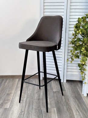 Барный стул NEPAL-BAR ГРАФИТ #14, велюр/ черный каркас (H=78cm) М-City в Кудымкаре - kudymkar.mebel24.online | фото 6