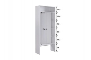 БАСКО Прихожая К10 (белое дерево) в Кудымкаре - kudymkar.mebel24.online | фото 6