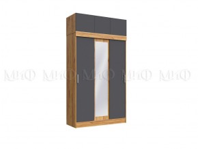 БАСЯ Шкаф с антресолью (графит/дуб крафт) в Кудымкаре - kudymkar.mebel24.online | фото