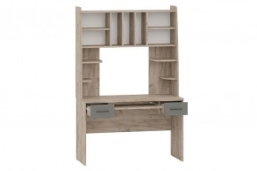БЕТА Стол рабочий (дуб крафт серый/графит) в Кудымкаре - kudymkar.mebel24.online | фото 2