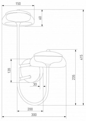 Бра Eurosvet Fungo 50388/2 LED черный в Кудымкаре - kudymkar.mebel24.online | фото 5