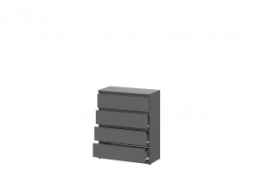 ДЕНВЕР Комод 4 ящика (Графит серый) в Кудымкаре - kudymkar.mebel24.online | фото 3