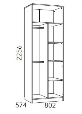 Детская Фанк Шкаф для одежды НМ 014.07 М в Кудымкаре - kudymkar.mebel24.online | фото 3