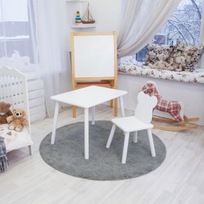 Детский комплект стол и стул «Мишка» Rolti Baby (белый/белый, массив березы/мдф) в Кудымкаре - kudymkar.mebel24.online | фото 2