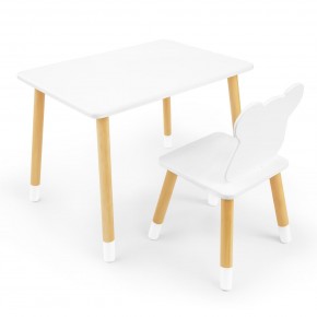 Детский комплект стол и стул «Мишка» Rolti Baby (белый/береза, массив березы/мдф) в Кудымкаре - kudymkar.mebel24.online | фото