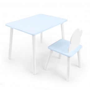 Детский комплект стол и стул «Облачко» Rolti Baby  (голубая столешница/голубое сиденье/белые ножки) в Кудымкаре - kudymkar.mebel24.online | фото