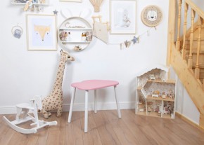 Детский стол Rolti Baby «Облачко»  (розовый/белый, массив березы/мдф) в Кудымкаре - kudymkar.mebel24.online | фото