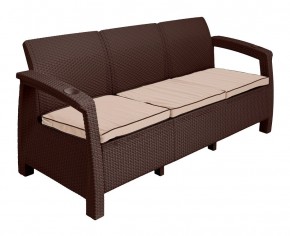 Диван Yalta Premium Sofa 3 Set (Ялта) шоколадный (+подушки под спину) в Кудымкаре - kudymkar.mebel24.online | фото 2