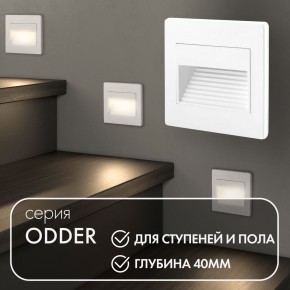 DK3050-WH Светильник встраиваемый в стену, IP 20, LED 3000, 1 Вт, белый, пластик в Кудымкаре - kudymkar.mebel24.online | фото 5