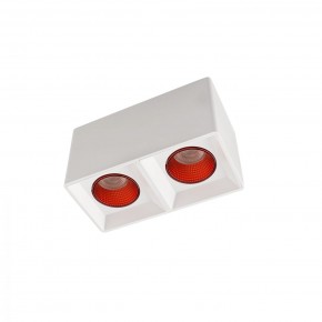 DK3085-WH+RD Светильник накладной IP 20, 10 Вт, GU5.3, LED, белый/красный, пластик в Кудымкаре - kudymkar.mebel24.online | фото 1
