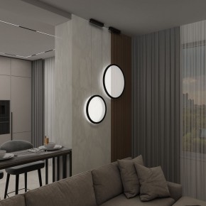 DK6604-BK Подвесной вертикальный светильник Veil со светодиодом H1500 d450 220V 36W 3000-6000K IP20 черный алюминий в Кудымкаре - kudymkar.mebel24.online | фото 9