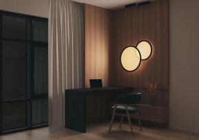 DK6606-BK Подвесной вертикальный светильник Veil со светодиодом H1700 d600 220V 48W 3000-6000K IP20 черный алюминий в Кудымкаре - kudymkar.mebel24.online | фото 5