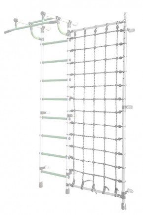 Дополнительная стойка к пристенному ДСК Pastel с сеткой для лазания, цв. белый в Кудымкаре - kudymkar.mebel24.online | фото