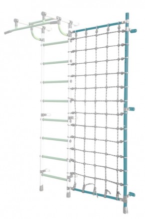 Дополнительная стойка к пристенному ДСК Pastel с сеткой для лазания, цв. бирюзовый в Кудымкаре - kudymkar.mebel24.online | фото 1