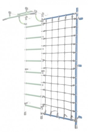 Дополнительная стойка к пристенному ДСК Pastel с сеткой для лазания, цв. голубой в Кудымкаре - kudymkar.mebel24.online | фото