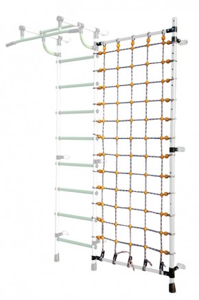 Дополнительная стойка к пристенному ДСК с сеткой для лазания, цв. белый в Кудымкаре - kudymkar.mebel24.online | фото