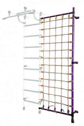 Дополнительная стойка к пристенному ДСК с сеткой для лазания, цв. фиолетовый в Кудымкаре - kudymkar.mebel24.online | фото