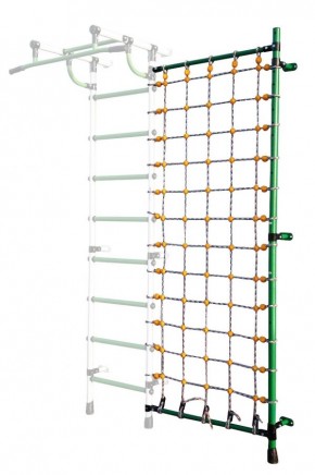 Дополнительная стойка к пристенному ДСК с сеткой для лазания, цв. зеленый в Кудымкаре - kudymkar.mebel24.online | фото