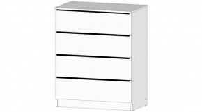 ЭЛЕГАНТ Комод 4 ящика (белый) в Кудымкаре - kudymkar.mebel24.online | фото