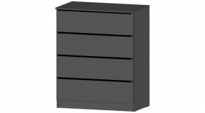 ЭЛЕГАНТ Комод 4 ящика (графит) в Кудымкаре - kudymkar.mebel24.online | фото