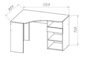 ГЕОМЕТРИЯ ГМТ.10 Стол угловой в Кудымкаре - kudymkar.mebel24.online | фото 2