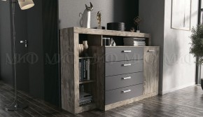 АНГАРА Гостиная (модульная) Графит/дуб юкон в Кудымкаре - kudymkar.mebel24.online | фото 4