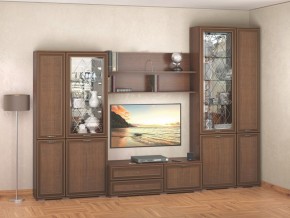 Гостиная-горка Ливорно орех в Кудымкаре - kudymkar.mebel24.online | фото 1