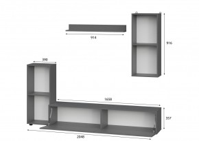 Гостиная МГС 10 (Графит) в Кудымкаре - kudymkar.mebel24.online | фото 2