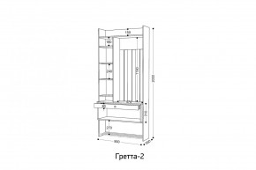 ГРЕТТА Прихожая (дуб сонома/ясень черный) в Кудымкаре - kudymkar.mebel24.online | фото 4