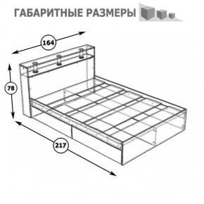 Камелия Кровать 1600, цвет белый, ШхГхВ 163,5х217х78,2 см., сп.м. 1600х2000 мм., без матраса, основание есть в Кудымкаре - kudymkar.mebel24.online | фото 4