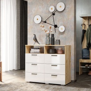 Комод Азаро (Крафт/Белый глянец) в Кудымкаре - kudymkar.mebel24.online | фото 3