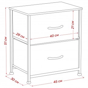 Комод Leset Линкс 2 ящ. (к/з), Каркас Белый, ящики Белые в Кудымкаре - kudymkar.mebel24.online | фото 8