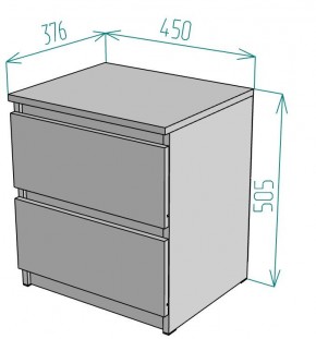 Комод Malta light K127 (тумба прикроватная) в Кудымкаре - kudymkar.mebel24.online | фото 2