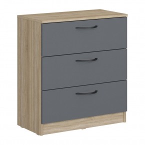 Комод мини Дублин (Дуб Сонома/Графит) в Кудымкаре - kudymkar.mebel24.online | фото