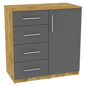 Комод "Калисто (K18)" ручка рейлинг (ДВ-Графит) в Кудымкаре - kudymkar.mebel24.online | фото