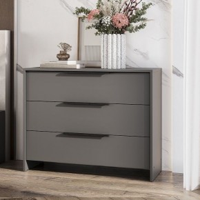 КАМЕЛИЯ 1 Серия 2 Комод 3 ящика Графит серый в Кудымкаре - kudymkar.mebel24.online | фото