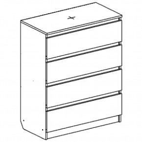 Комод с 4 ящиками "Бьянко" в Кудымкаре - kudymkar.mebel24.online | фото 3