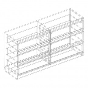 Комод с 6 ящиками 1200 "Бьянко" (Белый лофт) в Кудымкаре - kudymkar.mebel24.online | фото 3