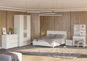 АДЕЛИНА Комод с тремя ящиками (белый рамух) в Кудымкаре - kudymkar.mebel24.online | фото 3