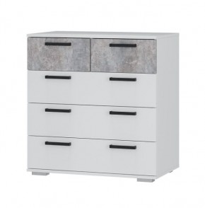 Комод Стандарт-5 NEW (белый/цемент светлый) в Кудымкаре - kudymkar.mebel24.online | фото 1