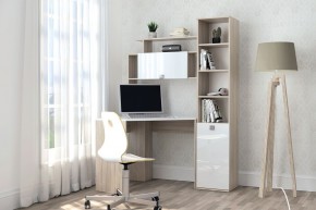 Компьютерный стол №11 (Дуб Сонома/Белый глянец) в Кудымкаре - kudymkar.mebel24.online | фото 4