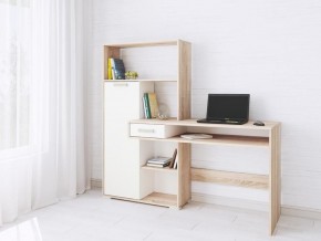 Компьютерный стол Квартет-8 дуб сонома/белый в Кудымкаре - kudymkar.mebel24.online | фото