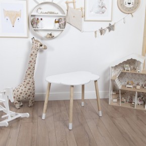 Комплект детский стол ОБЛАЧКО и стул ОБЛАЧКО ROLTI Baby (белая столешница/белое сиденье/береза ножки) в Кудымкаре - kudymkar.mebel24.online | фото
